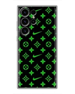 Чохол для Samsung Galaxy S23 Ultra з картинкою «Неоновий принт LV»