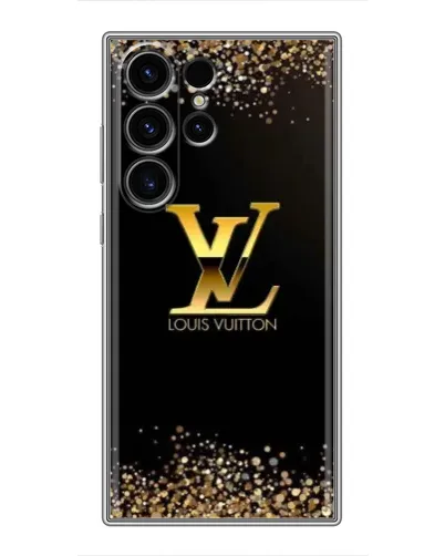 Чохол для Samsung Galaxy S23 Ultra з картинкою «LV — золоті іскри»