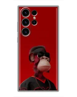 Чехол для Samsung Galaxy S23 Ultra с картинкой «Bored Ape в красном» Чехол для Samsung Galaxy S23 Ultra с картинкой «Bored Ape в красном»