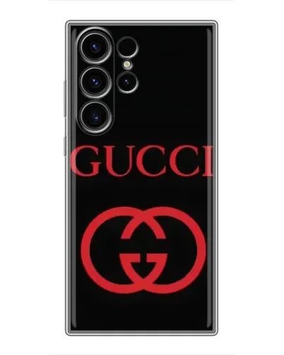 Чехол для Samsung Galaxy S23 Ultra с картинкой «Gucci — красный логотип» Чехол для Samsung Galaxy S23 Ultra с картинкой «Gucci — красный логотип»