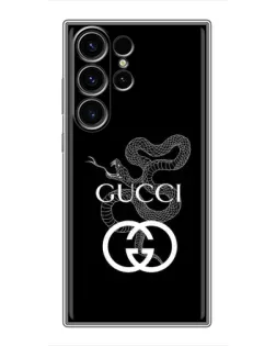 Чехол для Samsung Galaxy S23 Ultra с картинкой «Gucci — серебряная змея»