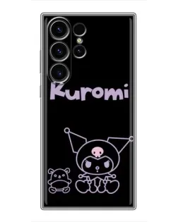 Чехол для Samsung Galaxy S23 Ultra с картинкой «Kuromi — черный минимализм»