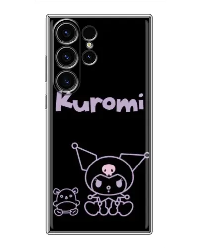 Чехол для Samsung Galaxy S23 Ultra с картинкой «Kuromi — черный минимализм»
