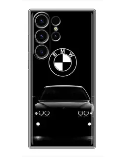 Чехол для Samsung Galaxy S23 Ultra с картинкой «BMW — взгляд из темноты»