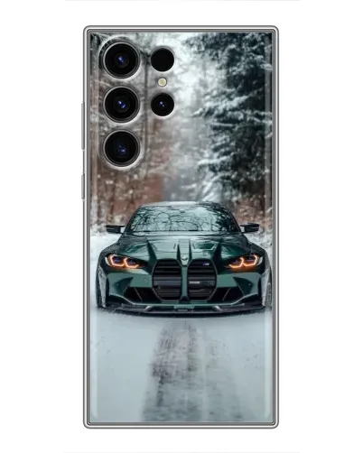 Чехол для Samsung Galaxy S23 Ultra с картинкой «BMW в зимнем лесу» Чехол для Samsung Galaxy S23 Ultra с картинкой «BMW в зимнем лесу»