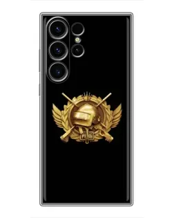 Чехол для Samsung Galaxy S23 Ultra с картинкой «PUBG — оранжевый градиент»