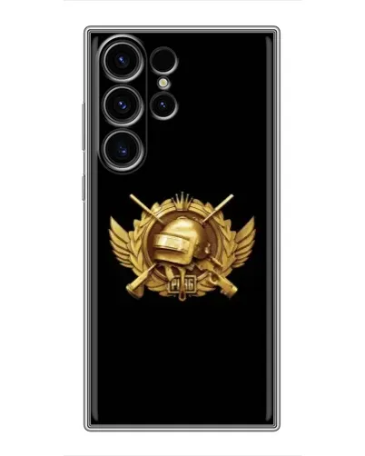 Чехол для Samsung Galaxy S23 Ultra с картинкой «PUBG — оранжевый градиент» Чехол для Samsung Galaxy S23 Ultra с картинкой «PUBG — оранжевый градиент»