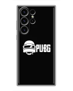 Чехол для Samsung Galaxy S23 Ultra с картинкой «PUBG — классический лого»