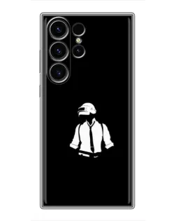 Чехол для Samsung Galaxy S23 Ultra с картинкой «PUBG — белый шлем»