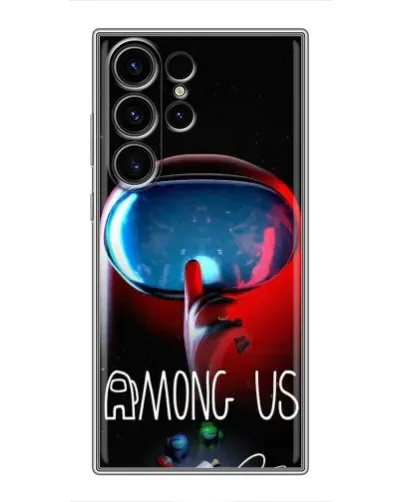 Чохол для Samsung Galaxy S23 Ultra з картинкою «Червоний імпостер — макро»