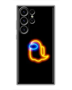 Чехол для Samsung Galaxy S23 Ultra с картинкой «Among Us неоновое сияние»
