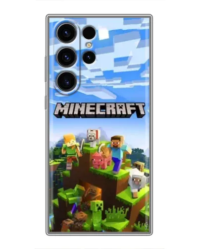 Чохол для Samsung Galaxy S23 Ultra з картинкою «Minecraft класичний світ»