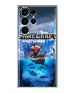 Чохол для Samsung Galaxy S23 Ultra з картинкою «Minecraft льодянийсвіт»