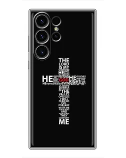 Чохол для Samsung Galaxy S23 Ultra з картинкою «Текстовий хрест»