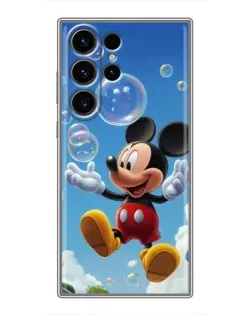 Чехол для Samsung Galaxy S23 Ultra с картинкой «Mickey и мыльные пузыри»