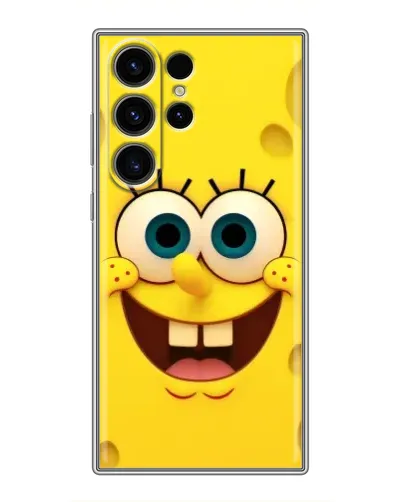 Чохол для Samsung Galaxy S23 Ultra з картинкою «Губка Боб посмішка»