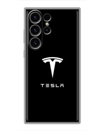 Чехол для Samsung Galaxy S23 Ultra с картинкой «Tesla White Logo» Чехол для Samsung Galaxy S23 Ultra с картинкой «Tesla White Logo»