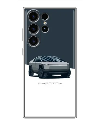 Чехол для Samsung Galaxy S23 Ultra с картинкой «Серебристый Cybertruck Tesla» Чехол для Samsung Galaxy S23 Ultra с картинкой «Серебристый Cybertruck Tesla»