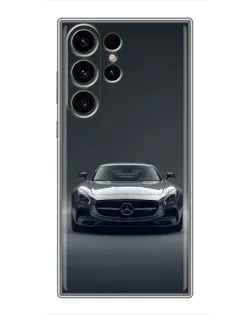 Чехол для Samsung Galaxy S23 Ultra с картинкой «Mercedes на черном»