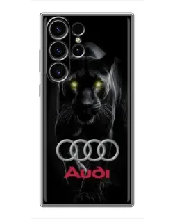 Чехол для Samsung Galaxy S23 Ultra с картинкой «Пантера и Audi»