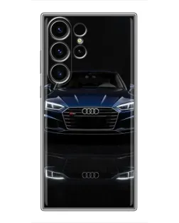 Чехол для Samsung Galaxy S23 Ultra с картинкой «Audi — ночное отражение»