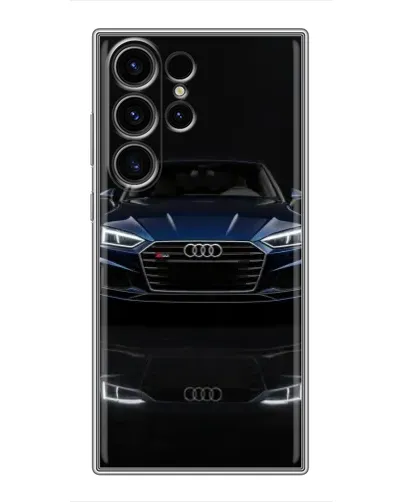Чехол для Samsung Galaxy S23 Ultra с картинкой «Audi — ночное отражение» Чехол для Samsung Galaxy S23 Ultra с картинкой «Audi — ночное отражение»