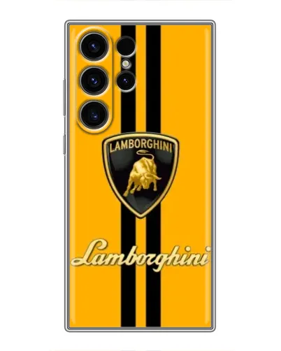 Чехол для Samsung Galaxy S23 Ultra с картинкой «Lamborghini Stripe желтый»