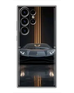Чехол для Samsung Galaxy S23 Ultra с картинкой «Lamborghini золотые линии» Чехол для Samsung Galaxy S23 Ultra с картинкой «Lamborghini золотые линии»