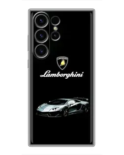 Чехол для Samsung Galaxy S23 Ultra с картинкой «Логотип Lamborghini классика»