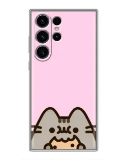 Чехол для Samsung Galaxy S23 Ultra с картинкой «Pusheen и печенье»