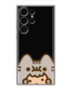 Чохол для Samsung Galaxy S23 Ultra з картинкою «Пушин на чорному»