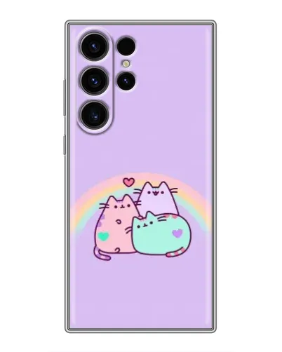 Чохол для Samsung Galaxy S23 Ultra з картинкою «Веселкові Пушини»