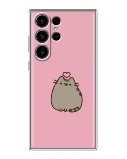 Чохол для Samsung Galaxy S23 Ultra з картинкою «Pusheen серце»