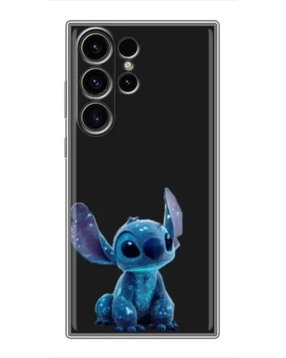 Чехол для Samsung Galaxy S23 Ultra с картинкой «Стич на черном»