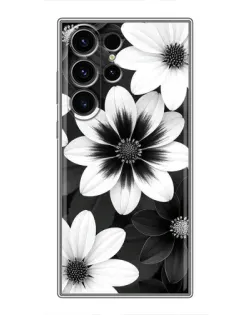 Чехол для Samsung Galaxy S23 Ultra с картинкой «Монохромные астры»