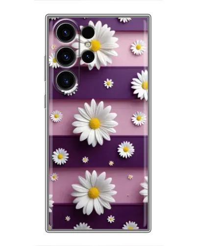 Чехол для Samsung Galaxy S23 Ultra с картинкой «Ромашки на фиолетовом» Чехол для Samsung Galaxy S23 Ultra с картинкой «Ромашки на фиолетовом»