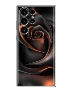 Чехол для Samsung Galaxy S23 Ultra с картинкой «Шелковая черная роза»