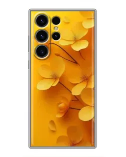 Чехол для Samsung Galaxy S23 Ultra с картинкой «Золотые лепестки»