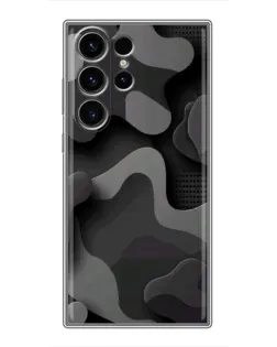 Чехол для Samsung Galaxy S23 Ultra с картинкой «Темный абстрактный камуфляж»