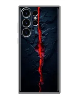 Чехол для Samsung Galaxy S23 Ultra с картинкой «Kрасная лавовая трещина»