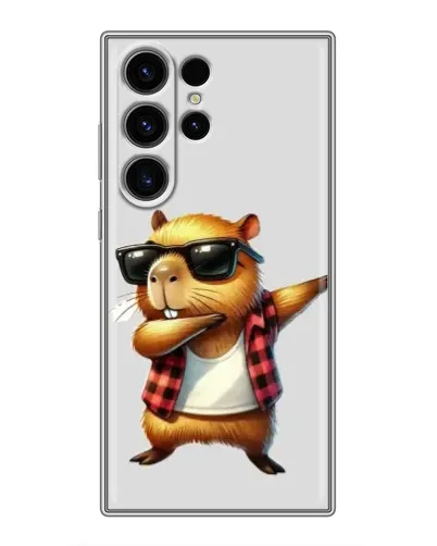 Чехол для Samsung Galaxy S23 Ultra с картинкой «Капибара рэпер даб»
