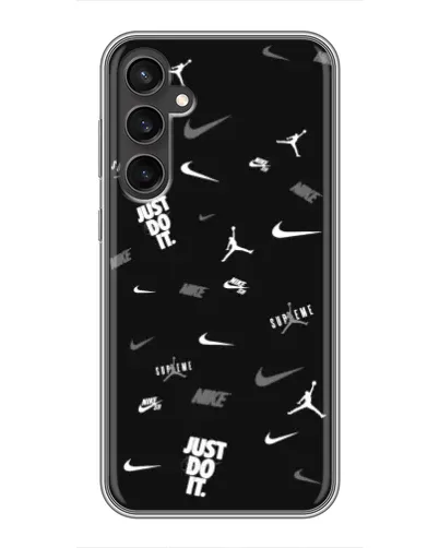 Чехол для Samsung Galaxy S23 с картинкой «Nike Black Pattern»