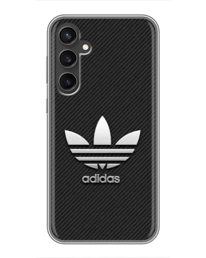 Чехол для Samsung Galaxy S23 с картинкой «Adidas Карбоновая текстура»