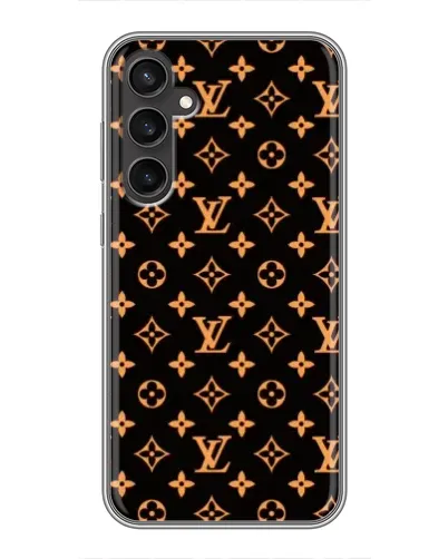 Чехол для Samsung Galaxy S23 с картинкой «Золотая монограмма LV»