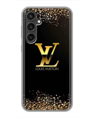 Чехол для Samsung Galaxy S23 с картинкой «LV — золотые искры»