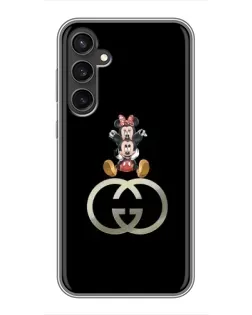 Чехол для Samsung Galaxy S23 с картинкой «Минни Маус на лого»