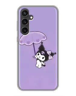 Чехол для Samsung Galaxy S23 с картинкой «Kuromi с зонтиком»