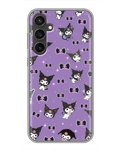 Чехол для Samsung Galaxy S23 с картинкой «Kuromi — паттерн»