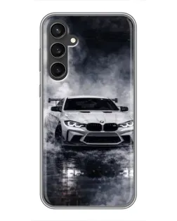Чехол для Samsung Galaxy S23 с картинкой «BMW сквозь туман»