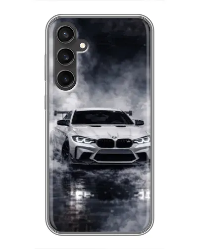 Чехол для Samsung Galaxy S23 с картинкой «BMW сквозь туман»